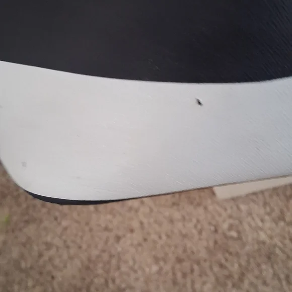 Michael Kors Navy Blue and White Striped Tote with Gold Accents. - Picture 4 of 6